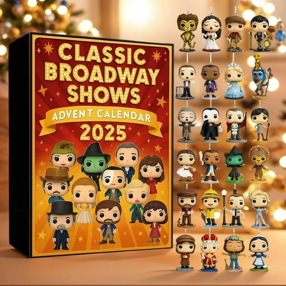 NOBRAND Classic Broadway Shows Advent Calendar 2025, 24 Days Countdown Calendar with Iconic Musical Character Collectibles, Calendar Musical Collectible for Broadway Fans, Theater Lovers