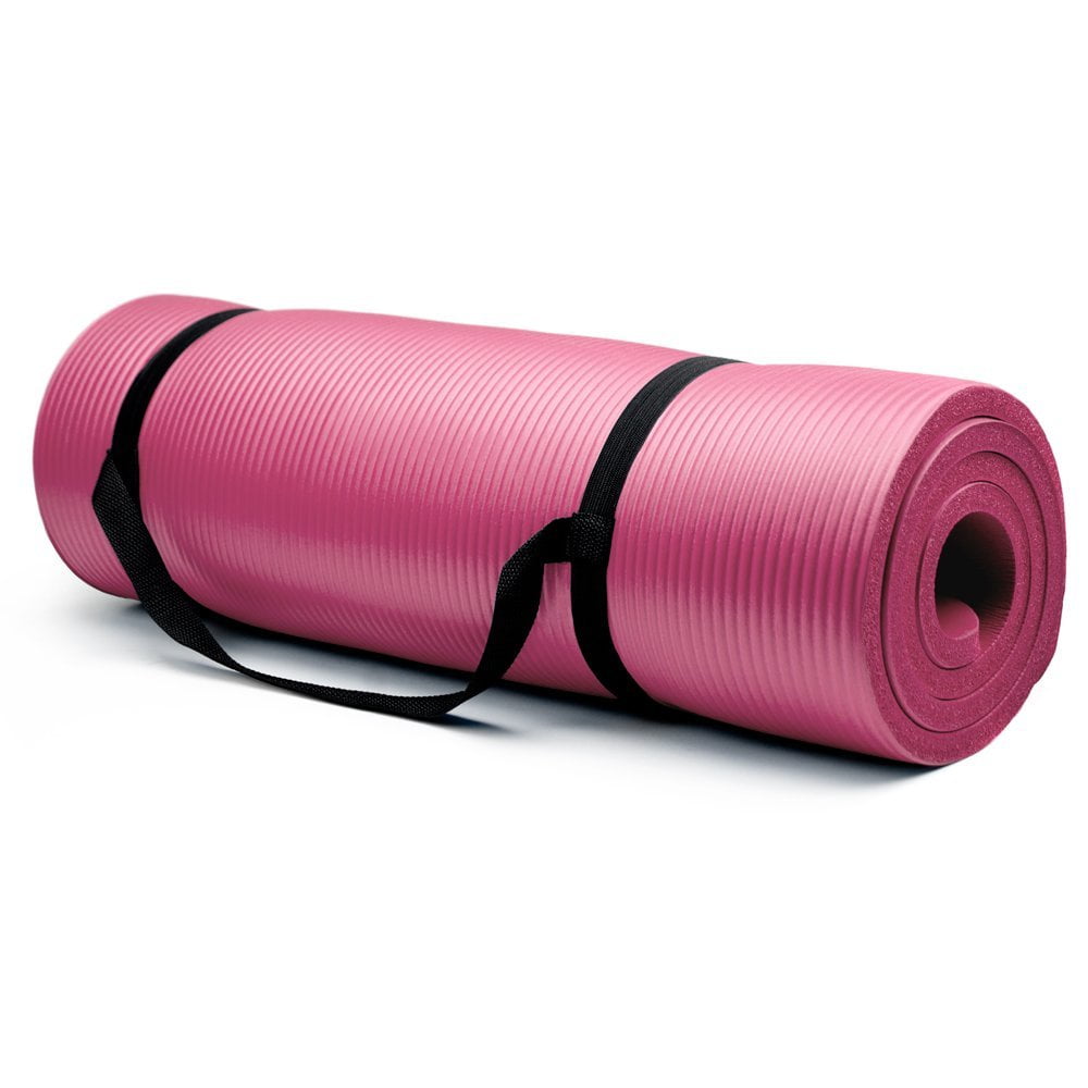 Crown Sporting Goods 15 mm Extra Thick Yoga Mat, Black 