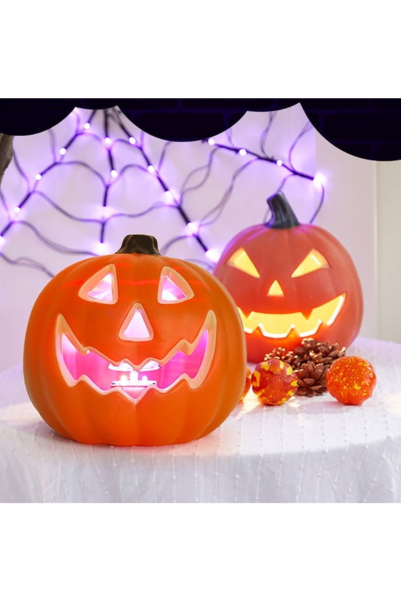 Halloween Pumpkin Decorations, Halloween Pumpkin LED Lamp, Jack-o-Lantern Pumpkin Lights for Indoor Outdoor Home, Party, Yard, Porch Thanksgiving Fall Decorations