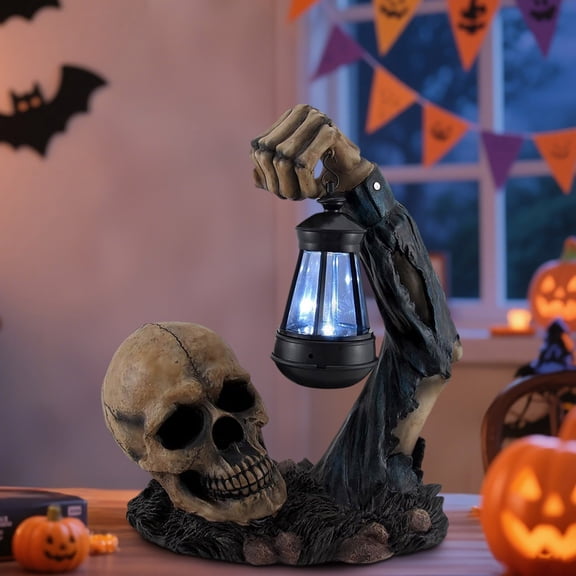 NOBRAND Halloween Skeleton Decoration Under $10 Halloween Decorative Skull Lanterns Resin Handicrafts Home And Outdoor Decorative Items