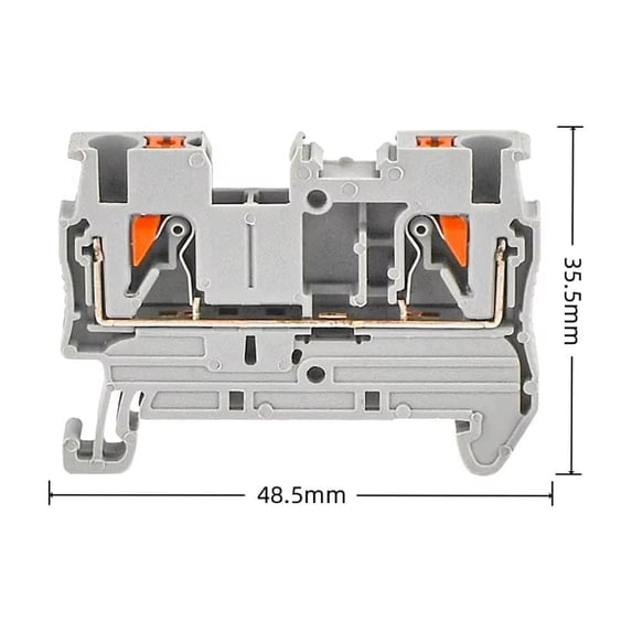 NOBRAND PT 2.5 800V Din Rail Terminal Block Set, PT 2.5, 10 Count, 10 Pack