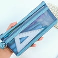 thumbnail image 1 of NOBRand Pencil Pouches Bulk, 8.2" x 3.9"Mesh Zipper Pouch Pencil Case, Waterproof Small Zipper Pouches for Travel, Cosmetics, office Organization, Blue, 1 of 6