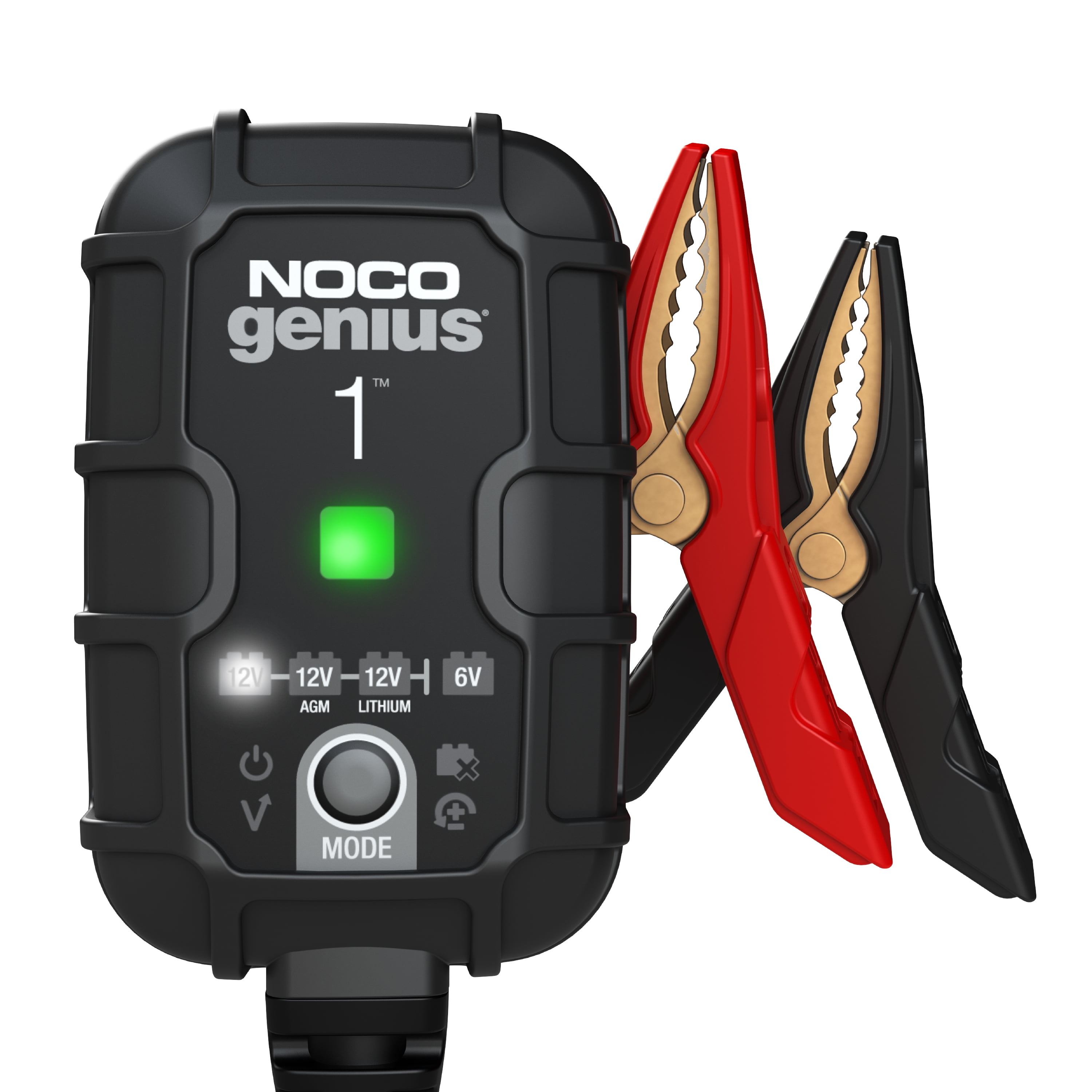  NOCO GENIUS1, 1A Smart Car Battery Charger, 6V and 12V  Automotive Charger, Battery Maintainer, Trickle Charger, Float Charger and  Desulfator for Motorcycle, ATV, Lithium and Deep Cycle Batteries :  Automotive