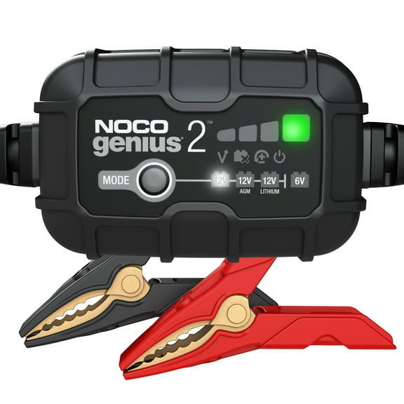 NOCO GENIUS2: 2A 6V/12V Smart Battery Charger, Maintainer and Desulfator