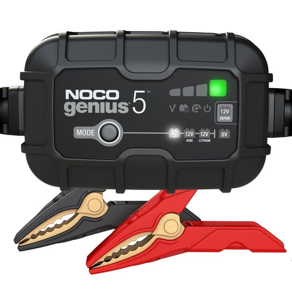 NOCO GENIUS5: 5A 6V/12V Smart Battery Charger, Maintainer and Desulfator