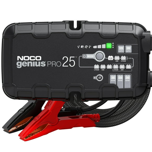 NOCO GENIUSPRO25: 25A 6V/12V/24V Professional Battery Charger, Maintainer and Desulfator