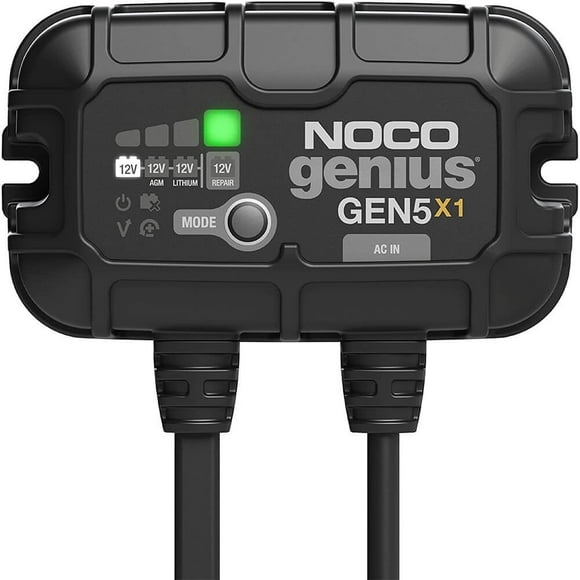 NOCO Genius GEN5X1: 1-Bank 5A (5A/Bank) 12V Onboard Battery Charger and Maintainer