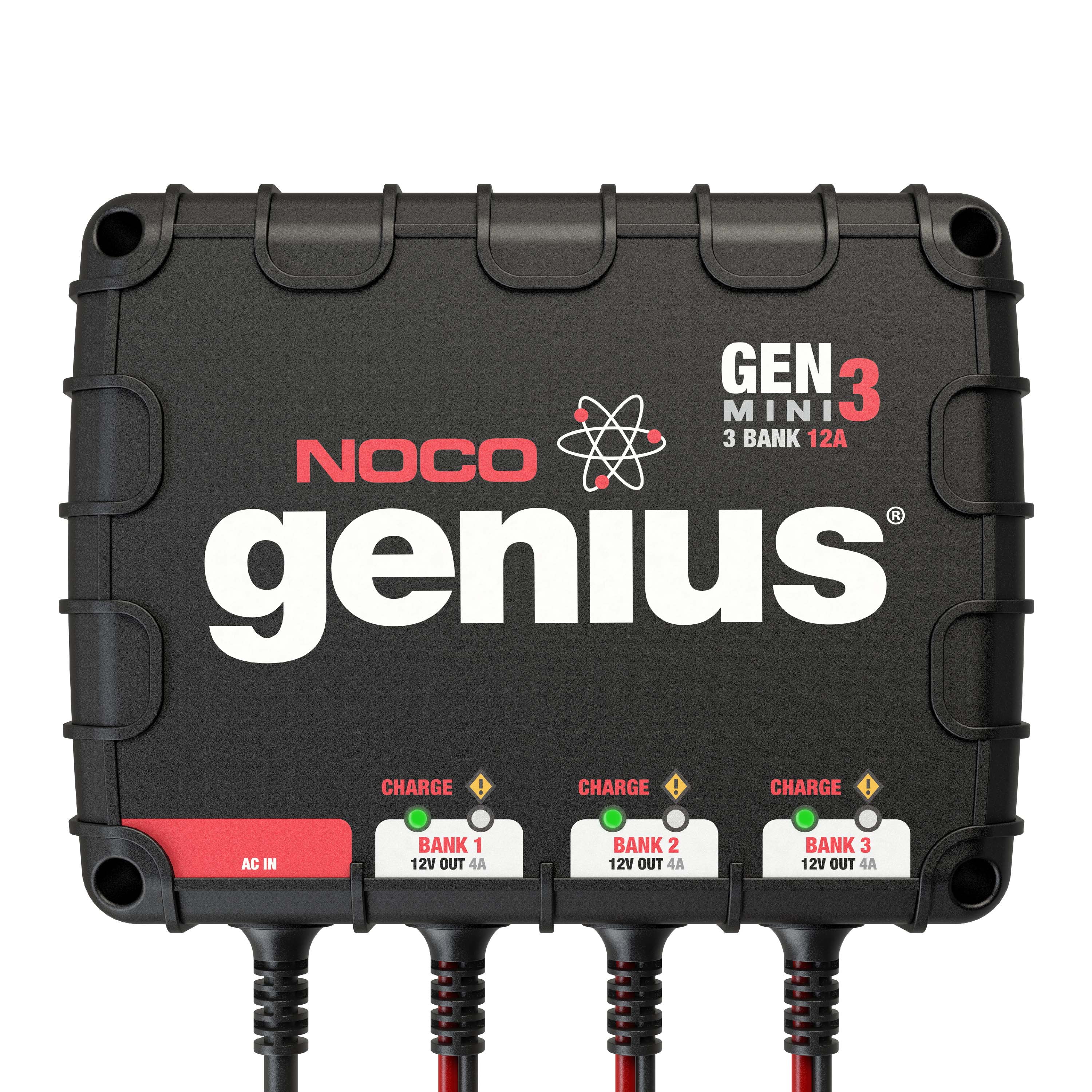 NOCO Genius GENM3 12 Amp 3-Bank On-Board Battery Charger 
