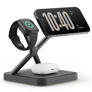 NOCO XGrid XDS3 3-in-1 Wireless Charging Stand   Charging Station for iPhone, Apple Watch, and AirPods   MagSafe Compatible, Qi2 Certified   Includes 45W USB-C Wall Charger and 6.5-Foot USB-C Cable