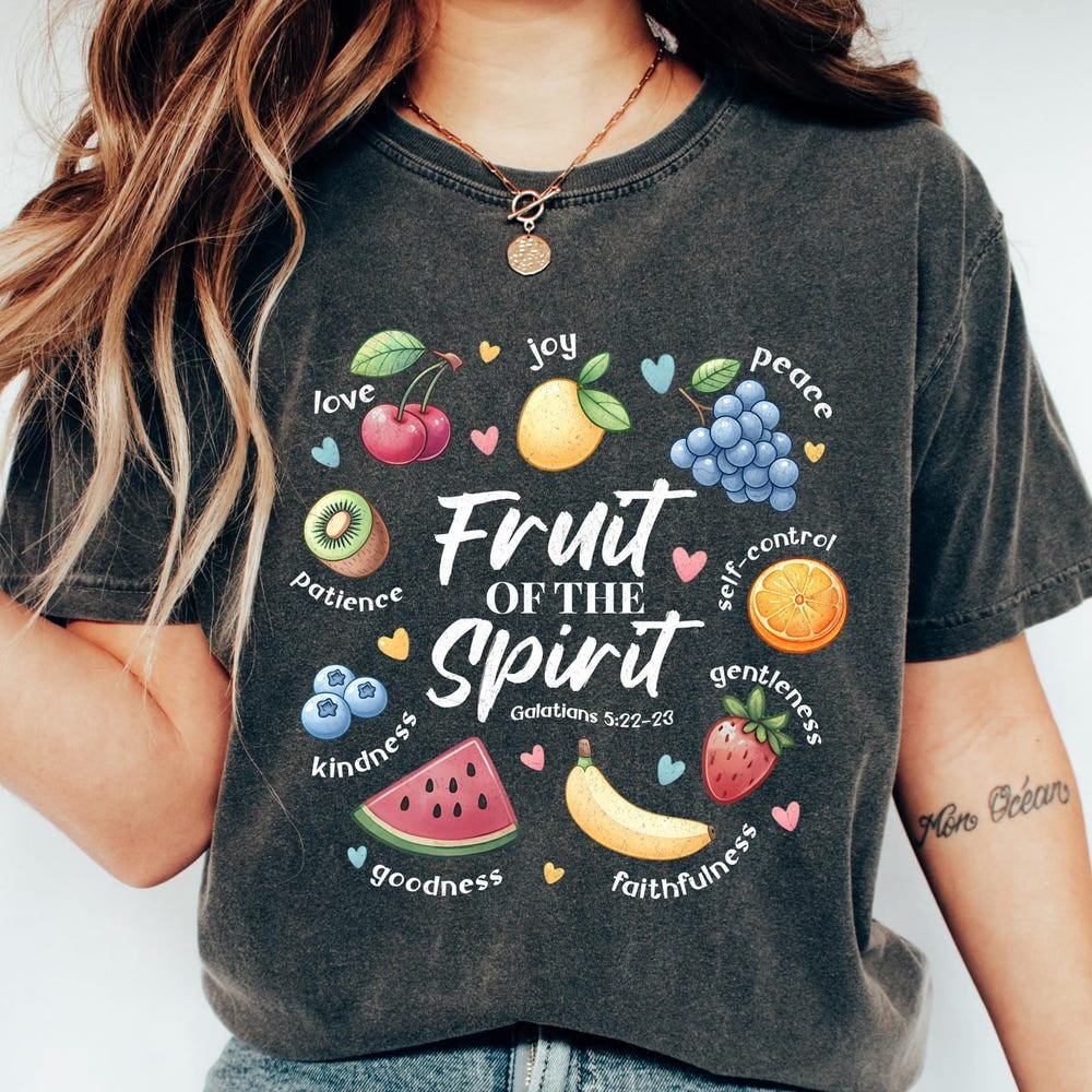 NODB Comfy Fruit Of The Spirit T-Shirt, Christian Men.Tal Health Shirt ...