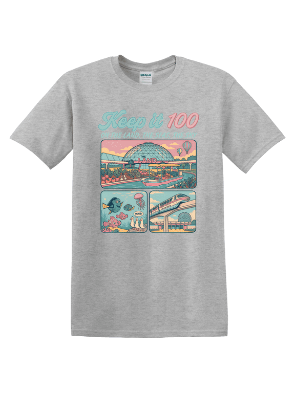 NODB Epcot Inspired Keep It 100 Family Graphic T-Shirt