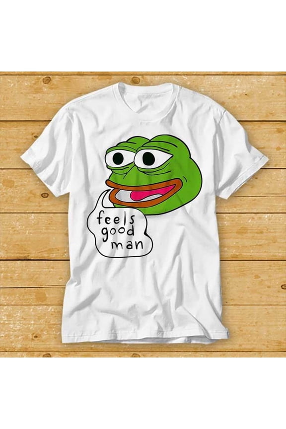 The Frog Toad Feels Good Man Top Tee Birthday Gift T Shirt Cool Gift Funny Style Design Limited Top Tee WHITE Unisex S-5XL Hot Trending Shirt, Vintage Birthday Gift