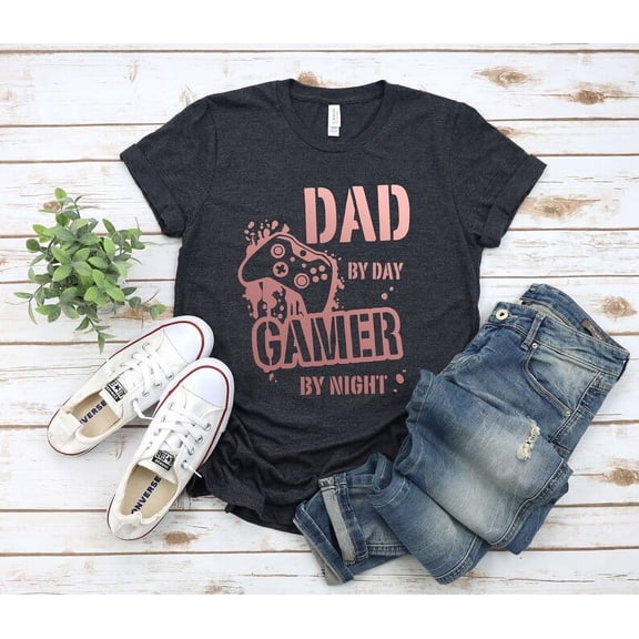 NODB Funny Dad Shirt, Dad By Day, Gamer By Night Shirt, Father'S Day Gift, Gamer Dad Shirt, Funny Gamer Shirt, Video Game, Daddy T Shirt BLACK Unisex S-5XL Hot Trending Shirt, Vintage Birthday Gift
