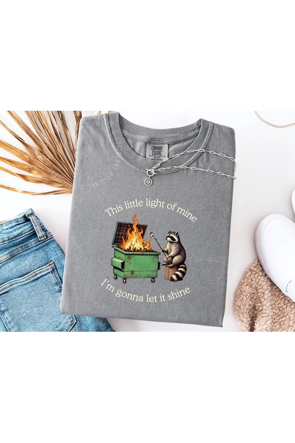 Funny Shirt Dumpster Fire Animal Tshirt DARK HEATHER Unisex S-5XL Hot Trending Shirt, Vintage Birthday Gift