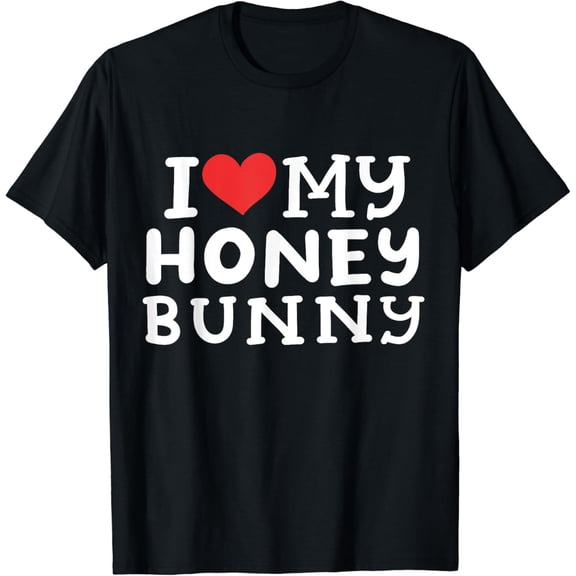 NODB I Love My Honey Bunny Funny Love Day Couples Gf Bf T-Shirt BLACK Unisex S-5XL Hot Trending Shirt, Vintage Birthday Gift