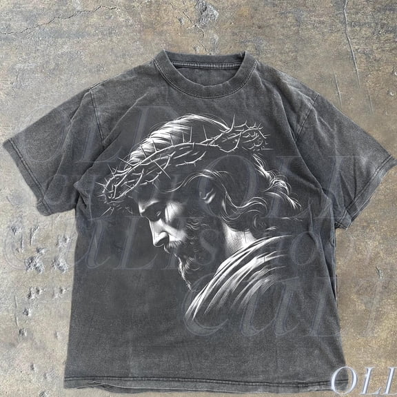 NODB Jesus Vintage 90S Graphic Shirt, Jesus Shirt, Egg Day Shirt, Christian Egg Day Shirt, Retro Halftone Graphic Shirt, He Has Rizzen, Shirt DARK HEATHER Unisex S-5XL Hot Trending Shirt