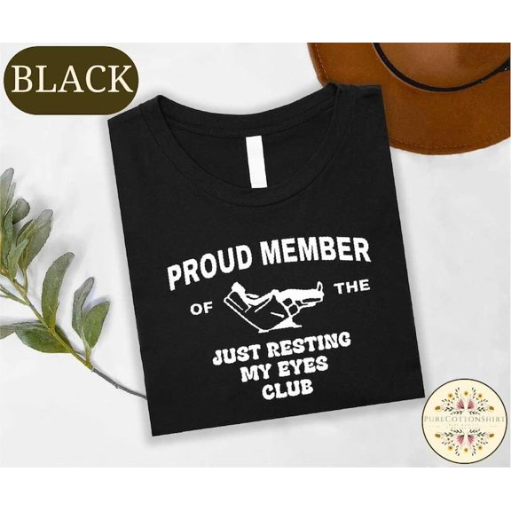 NODB Just Resting My Eyes Club Shirt, Funny Father Gift Tee, Funny Dad Life T-Shirt, Mens Shirt, Funny Fathers Day Top, Gift Husband BLACK Unisex S-5XL Hot Trending Shirt, Vintage Birthday Gift