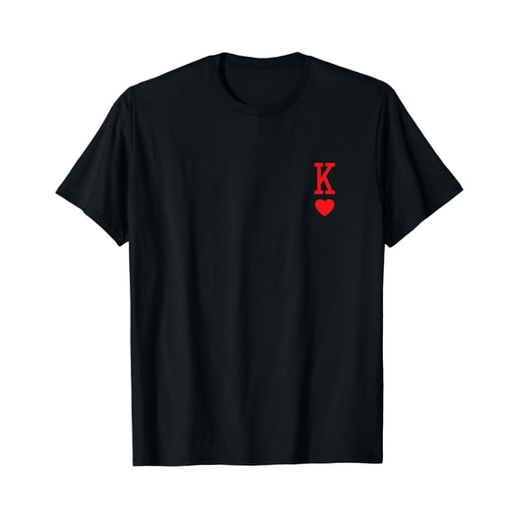 NODB King Of Hearts Matching Couple Saint Love Day Gift T-Shirt BLACK Unisex S-5XL Hot Trending Shirt, Vintage Birthday Gift