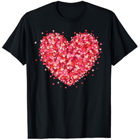 NODB Love Heart Graphic Love Day Womens Hearts T-Shirt BLACK Unisex S-5XL Hot Trending Shirt, Vintage Birthday Gift