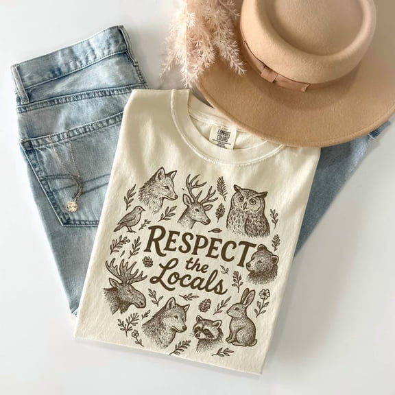 NODB National Park Shirt, Respect The Locals Tshirt, Camping Tee, Gift Camping Lover, Funny Animals Top, Nature Mom Shirt SAND Unisex S-5XL Hot Trending Shirt, Vintage Birthday Gift