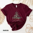 thumbnail image 1 of NODB Noel Shirts For Women, Merry And Bright Shirt, Noel Tshirt, Noel Tree Shirt, Festive Party Shirts MAROON Unisex S-5XL Hot Trending Shirt, Vintage Birthday Gift, 1 of 4