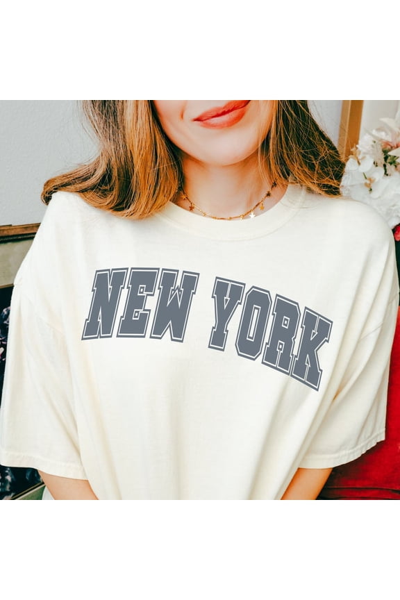 Preppy New York Shirt, New York Shirt, Vintage Varsity, Trendy Travel Destination Gift, New York Tshirt, Nyc, Preppy Trendy, WHITE Unisex S-5XL Hot Trending Shirt, Vintage Birthday Gift