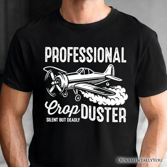 NODB Professional Crop Duster Funny T-Shirt, Silent But Deadly Men Tee BLACK Unisex S-5XL Hot Trending Shirt, Vintage Birthday Gift
