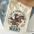 thumbnail image 1 of NODB Retro Cow Shirt, Rodeo T-Shirt, I Do A Thing Called What I Want, Country Concert Shirt, Funny Western Graphic Tee For Women, Oversized SAND Unisex S-5XL Hot Trending Shirt, 1 of 4