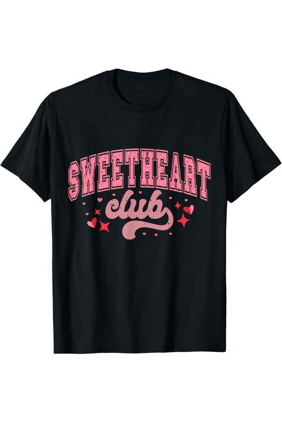 Sweetheart Club Retro Love Day T-Shirt BLACK Unisex S-5XL Hot Trending Shirt, Vintage Birthday Gift