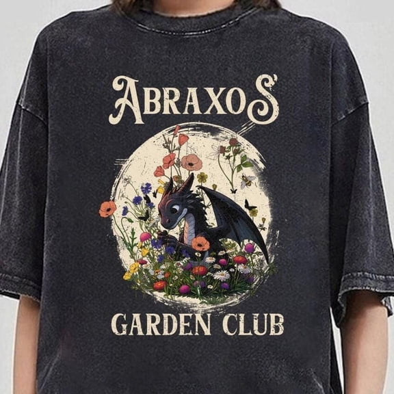 NODB Throne Of Glass Flower Shirt, Abraxos Flower Garden Club Shirt, Throne Of Glass Shirt, Fantasy Book Lover Shirt, Bookish Gift BLACK Unisex S-5XL Hot Trending Shirt, Vintage Birthday Gift