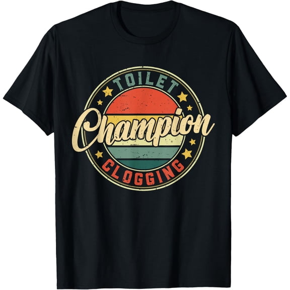NODB Toilet Clogging Champion T-Shirt BLACK Unisex S-5XL Hot Trending Shirt, Vintage Birthday Gift