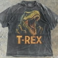 thumbnail image 1 of NODB Trex Jurassic Dinosaur Vintage 90S Style Graphic Shirt, Dinosaur Graphic Y2K Grunge Tee, Retro Prehistoric Animal Shirt DARK HEATHER Unisex S-5XL Hot Trending Shirt, Vintage Birthday Gift, 1 of 4