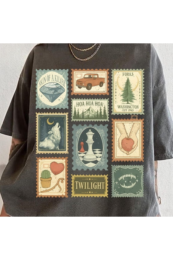 Twilight Stamp Shirt, Twilight Inspired City Of Forks Shirt, Hoa Hoa Hoa Season T-Shirt, Forks Washington Tee, Stephenie Meyer Tee BLACK Unisex S-5XL Hot Trending Shirt, Vintage Birthday Gift