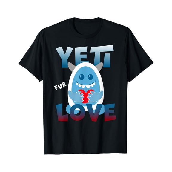 NODB Yeti Fur Love - Cute Love Day T-Shirt BLACK Unisex S-5XL Hot Trending Shirt, Vintage Birthday Gift