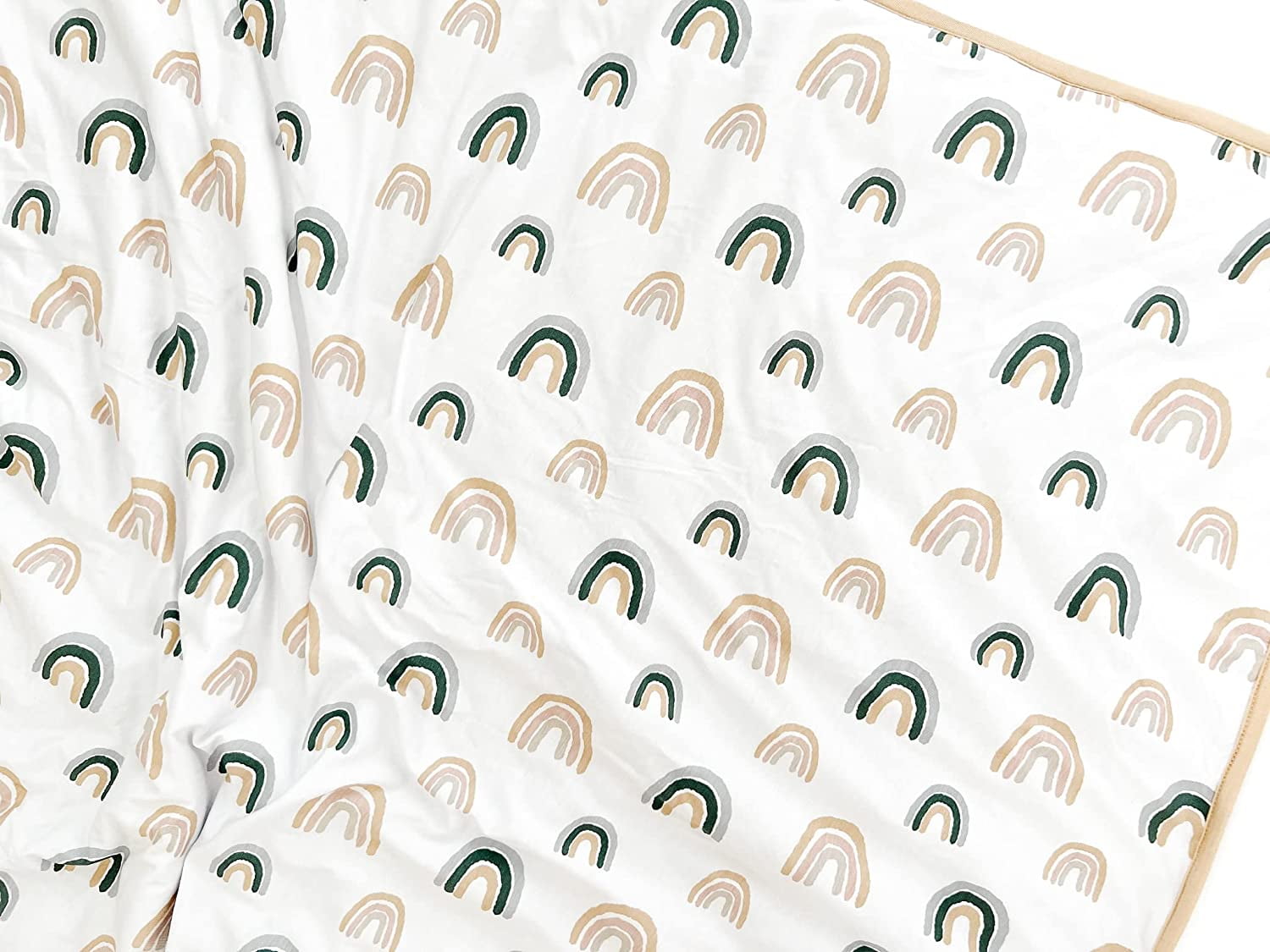 NODNAL CO. Rainbow Baby Swaddle Blanket Large Premium Viscose from Bamboo 46in x 46in Baby