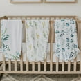 thumbnail image 1 of NODNAL Co. 3-Piece 160 Thread Count Leafy Cotton Bed Sheet Set, Mini Crib - Deep Pocket, 1 of 9