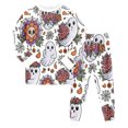 thumbnail image 1 of NOEGOEU 2-9 Years Toddler Boys Girls Halloween Pajamas Kids Long Sleeve Cute Sleepwear Set (Light Gray,6-7 Years), 1 of 6