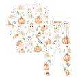 thumbnail image 1 of NOEGOEU 2-9 Years Toddler Boys Girls Halloween Pajamas Kids Long Sleeve Cute Sleepwear Set (White,6-7 Years), 1 of 6