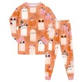 thumbnail image 1 of NOEGOEU 2-9 Years Toddler Boys Girls Halloween Pajamas Kids Soft Long Sleeve Sleepwear Set (Pink,6-7 Years), 1 of 8