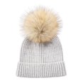 thumbnail image 1 of NOEGOEU Baby Beanie Toddler Infant Winter Hats with Pom Pom Knit Warm Caps for Boys Girls (Light Gray,0-3 Years), 1 of 6