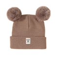thumbnail image 1 of NOEGOEU Baby Beanie Toddler Infant Winter Knitted Hats Kids Soft Warm Pom Pom Cap for Boys Girls (Khaki,0-36 Months), 1 of 7