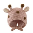 thumbnail image 1 of NOEGOEU Baby Beanie Toddler Knitted Winter Hats for Kids Cute Warmer Cap Boys Girls 3-24M (Pink,3-24 Months), 1 of 5