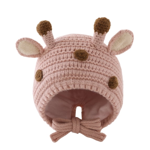 NOEGOEU Baby Beanie Toddler Knitted Winter Hats for Kids Cute Warmer Cap Boys Girls 3-24M (Pink,3-24 Months)