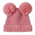 thumbnail image 1 of NOEGOEU Baby Beanie Warm Toddler Knit Winter Hats for Kids Twist Boys Girls Newborn Hats 0-12M (Pink,0-12 Months), 1 of 5