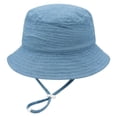 thumbnail image 1 of NOEGOEU Baby Sun Hat Toddler Boy Girl Beach Hat Sun Protection Adjustable Outdoor Wide Brim Bucket Hat (Dark Blue,12-36 Months), 1 of 3