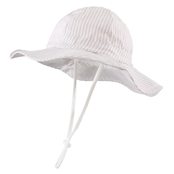 NOEGOEU Baby Sun Hat Toddler Summer Sun Protection Bucket Hat Outdoor Fishing Safari for Boys Girls (Khaki,2-4 Years)