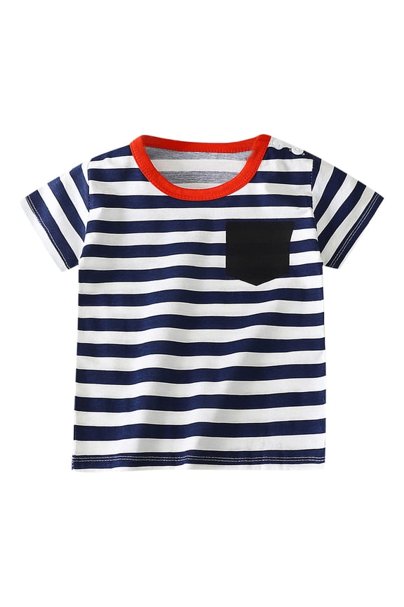 Baby Toddler Boy Girl Summer T-Shirts for 6 M-4 Years Graphic Tees Crewneck Short Sleeve Cute Tops (Black,12-18 Months)