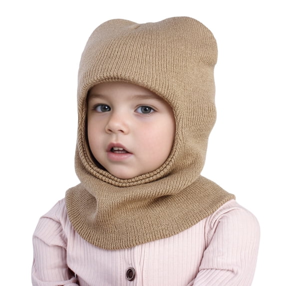 NOEGOEU Baby Winter Hat Scarf Set, Unisex Toddler Kids Beanie Warm Windproof Knit Balaclava
