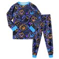 thumbnail image 1 of NOEGOEU Boys Girls Halloween Pajamas Kids Soft Cute Pattern Long Sleeve Sleepwear Set (Sky Blue,2-3 Years), 1 of 7