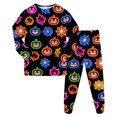 thumbnail image 1 of NOEGOEU Boys Girls Halloween Pajamas Kids Toddler Cute Graphic Long Sleeve Sleepwear Set 2-9Y (Purple,3-4 Years), 1 of 7